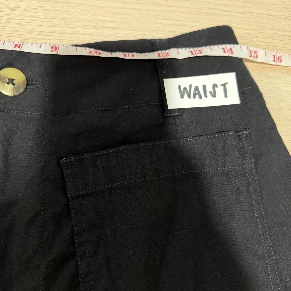 Anthropologie Maeve The Colette Linen Blend Shorts Womens Size 29 Black - Picture 12 of 14